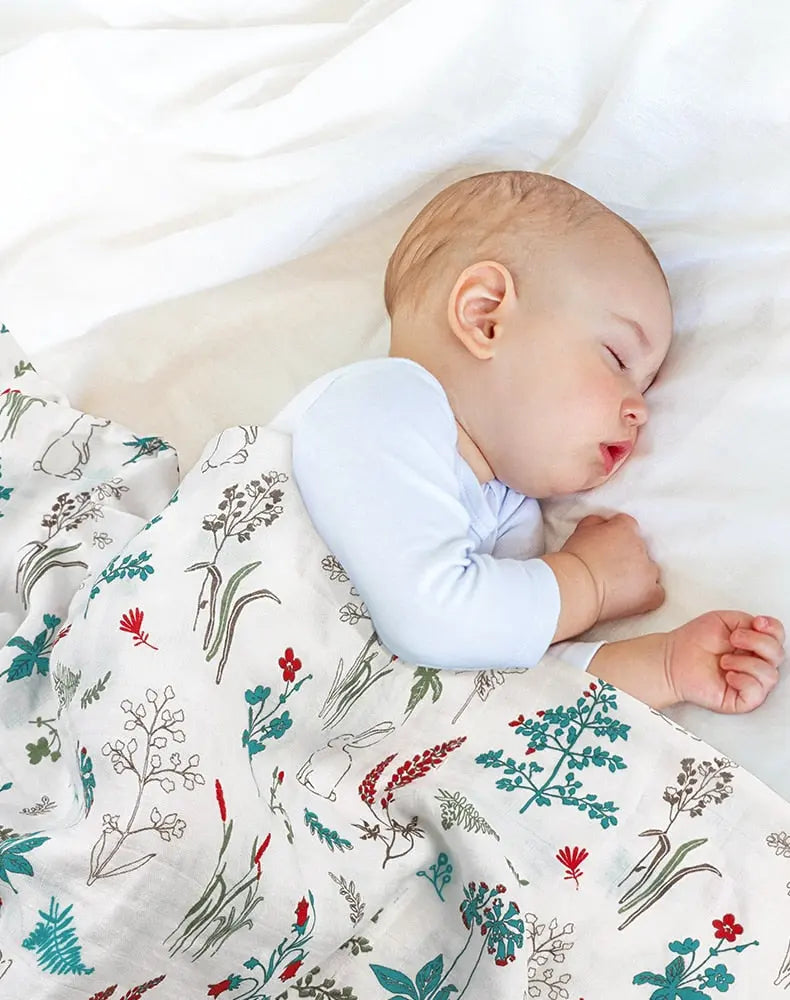 Soft & Breathable Bamboo & Cotton Muslin Baby Swaddle