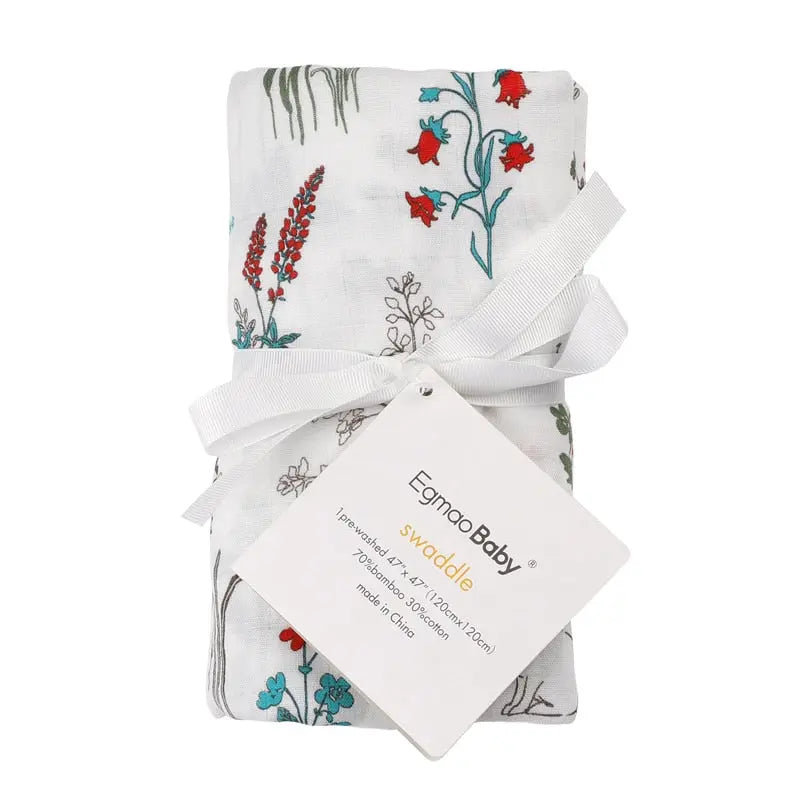 Soft & Breathable Bamboo & Cotton Muslin Baby Swaddle