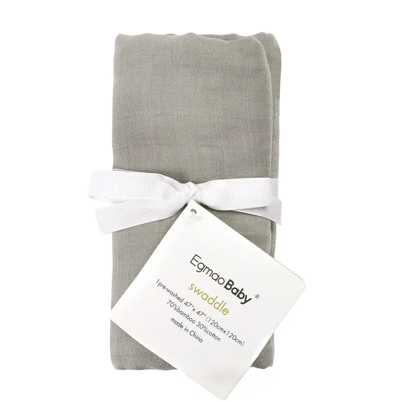 Soft & Breathable Plain Color Bamboo & Cotton Baby Swaddle